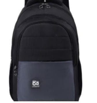 Two-Tone Black and Gray Casual Backpack